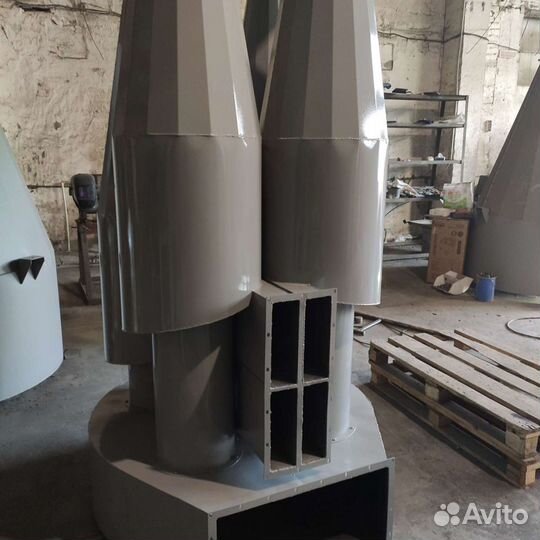 Циклоны, вентиляторы пылевые, шлюзовые затворы и д