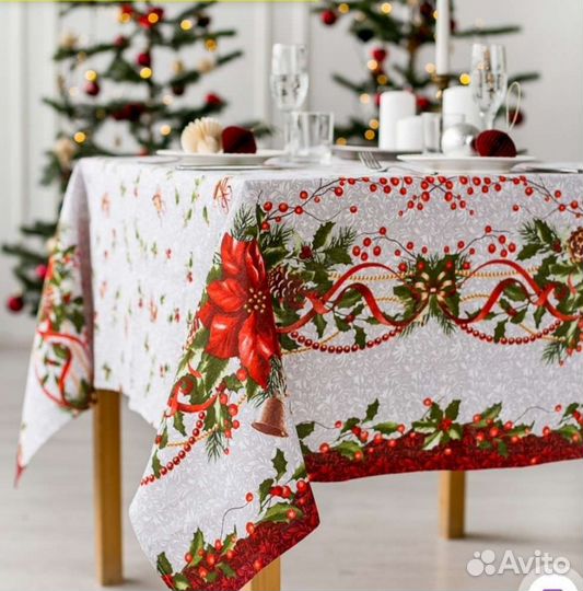 Скатерть новогодняя хлопок 100