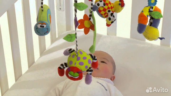 Музыкальный мобиль-карусель Playgro с хлопковыми и
