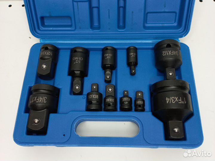 Набор переходников для пневмогайковерта 11pcs