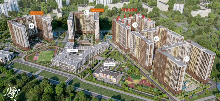 1-к. квартира, 38,1 м², 2/22 эт.