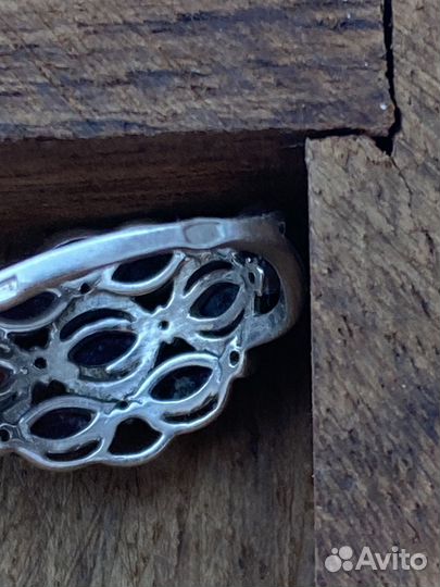 Кольцо серебро, гранаты, размер 15,5