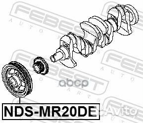 Шкив коленвала nissan qashqai J10E 2006-2013 ND