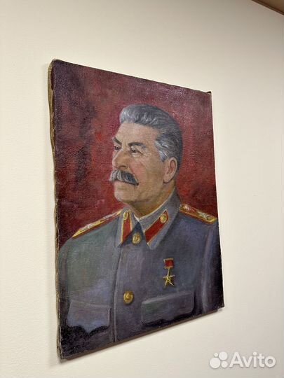 Портрет Сталина холст масло 77х55