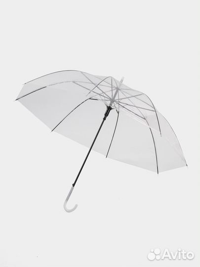 Зонт трость прозрачный