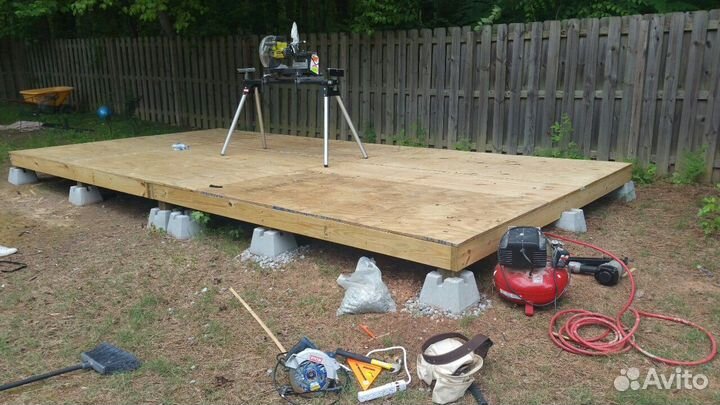 Фундамент. для террасы, веранды, беседки, хозблока