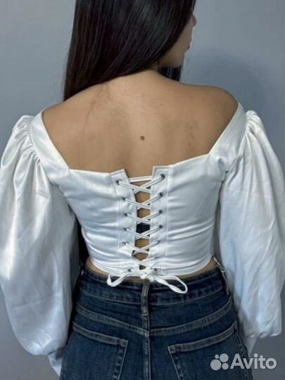 Топ корсет блузка с рукавами