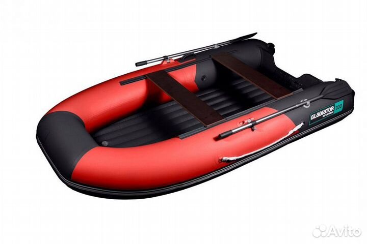 Надувная лодка gladiator E300S красно-черный (СПБ)