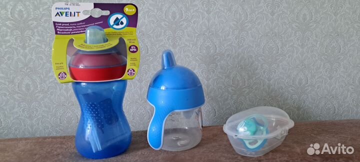 Поильники avent новый и б/у, пустышка avent новая