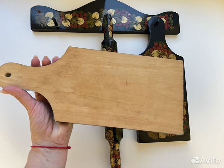 Набор разделочных досок и скалка Хохлома Винтаж