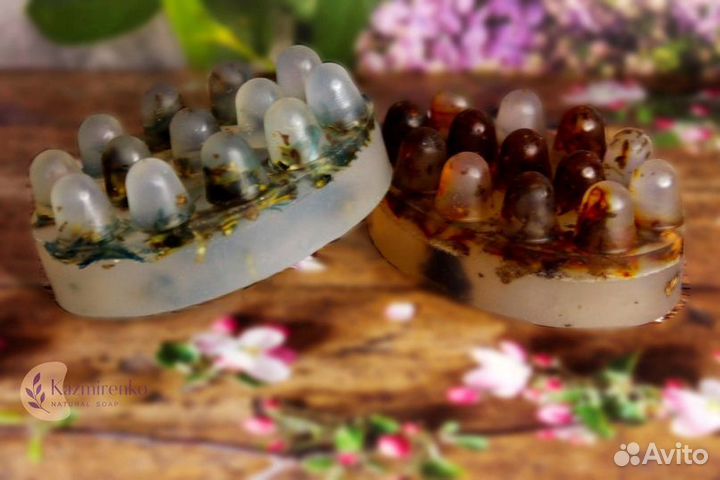 Массажное мыло с добавлением сухоцветов