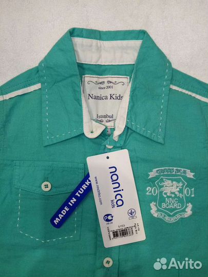 Рубашка 110-116 р-р на мальчика летняя