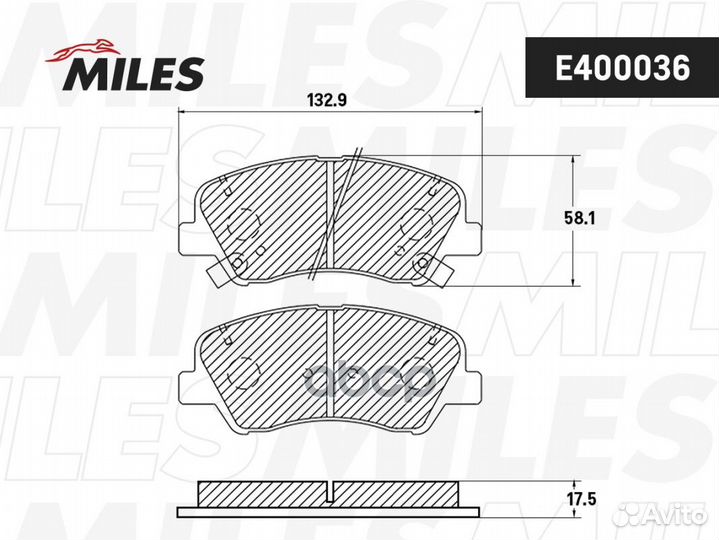 Колодки тормозные передние (без датчика) (Смесь