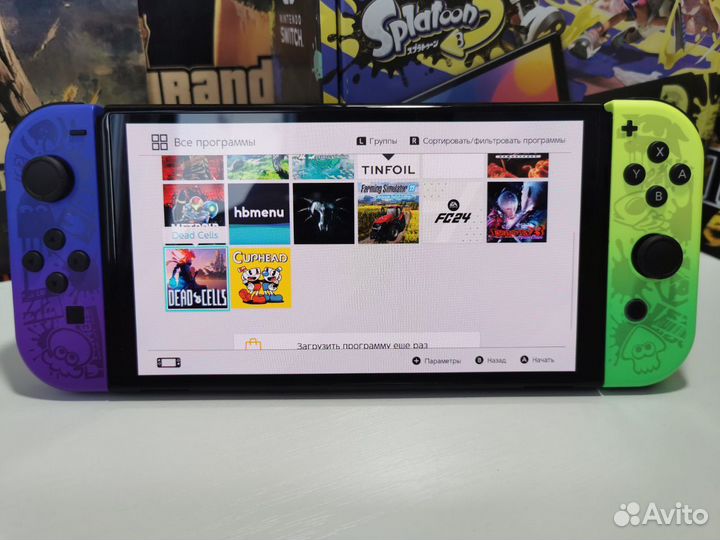 Новый Прошитый Nintendo Switch Oled Splatoon Ребол