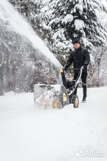 Снегоуборщик бензиновый электрический Huter