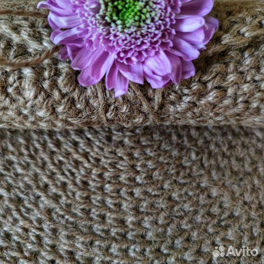 Джутовая салфетка ручная работа