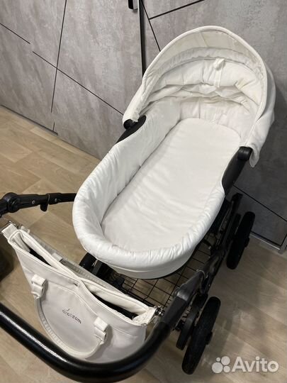 Коляска 2в1 Aroteam cocoline (белая кожа)