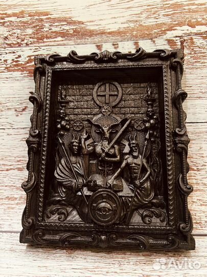 Адовая Троица черная икона, алтарный лик