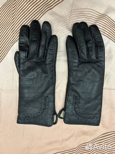 Перчатки женские кожаные 7 размер