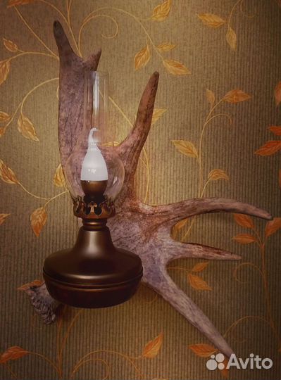 Светильник из рогов лося