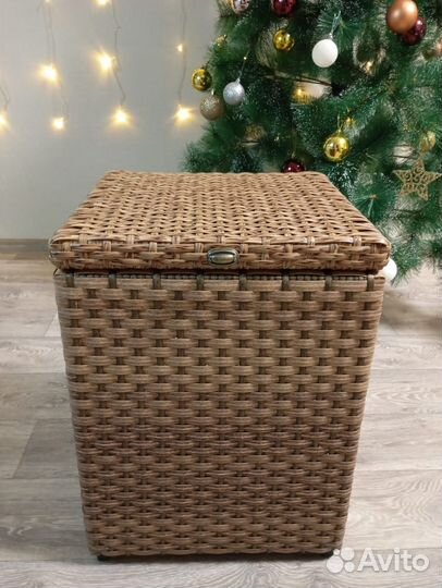Короб плетеный с крышкой