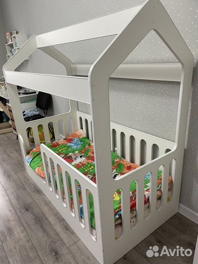 Кровать детская домик+матрас