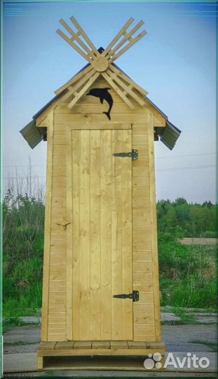 Дачный туалет деревянный OHU