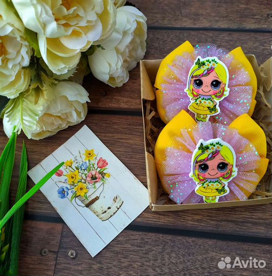 Бантики для волос ручной работы