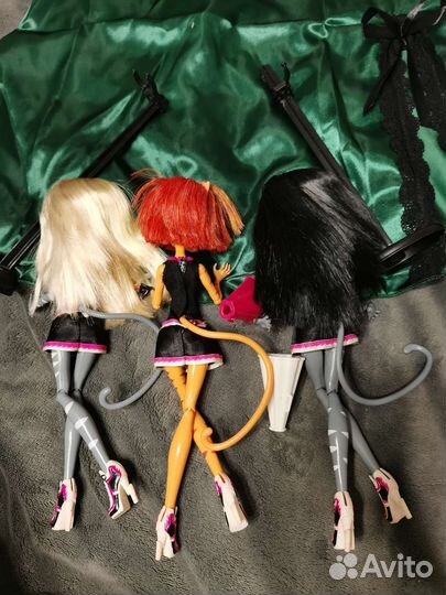 Кукла монстр хай. Сет кошек чарлидеры