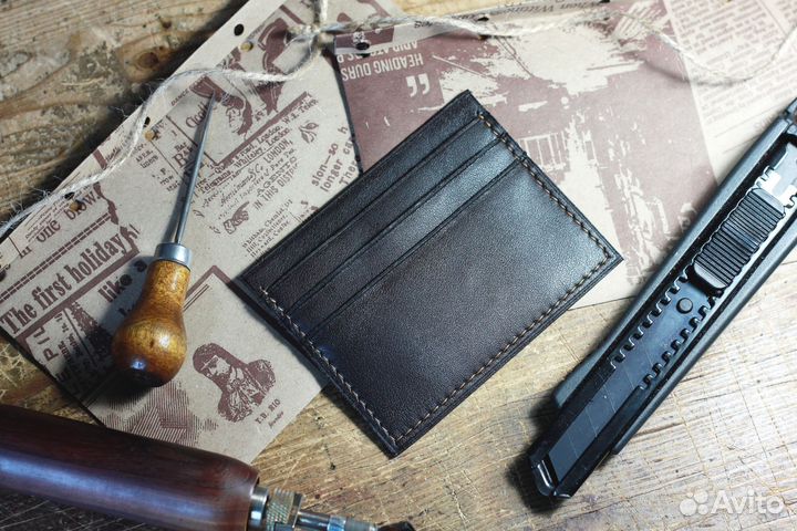 Кардхолдер из натуральной кожи ручной работы