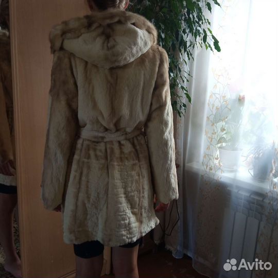Шуба норковая с капюшоном 42-44