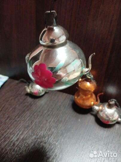 Елочные игрушки СССР чайники