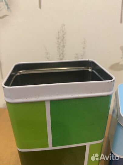 Две Жестяные банки для сыпучих продуктов Икея