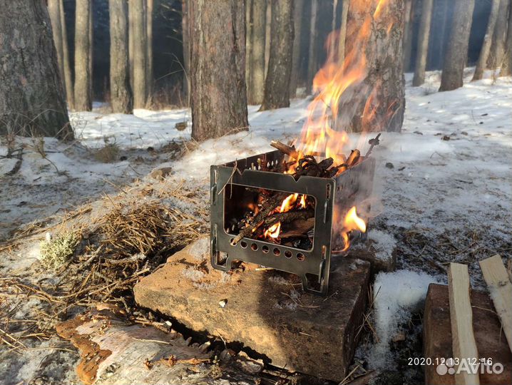 Печь щепочница, мини мангал