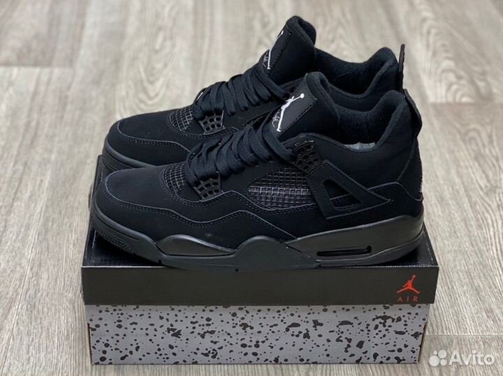 Кроссовки Air Jordan 4 Black Cat (36-45)