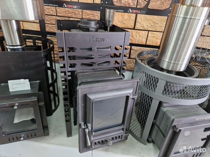 Чугунная печь для бани