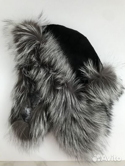 Шапка Капор Чернобурка Овчина Avenue Оригинал Росс