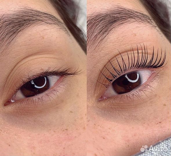 Наращивание, ламинирование ресниц и бровей