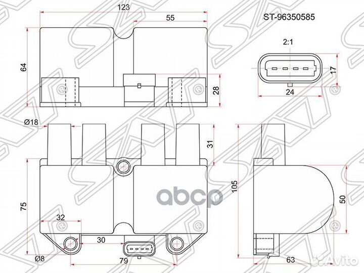 Катушка зажигания chevrolet lanos 05/daewoo LA