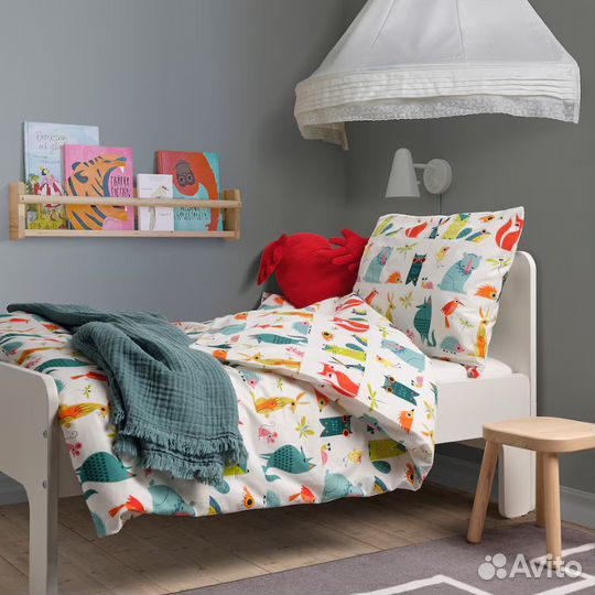 Постельное белье IKEA lattjo 150x200 и 50x60 см