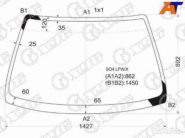 Стекло лобовое honda orthia