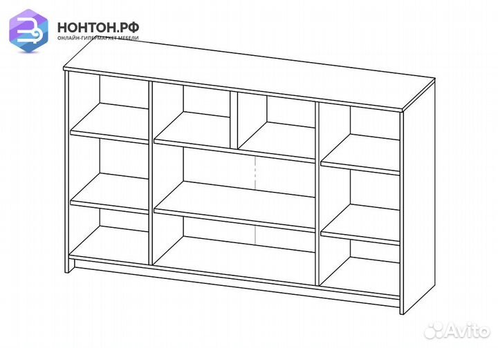 Комод с дверцами Сириус 2 ящика сонома