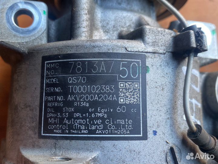 Компрессор кондиционера mitsubishi outlander 4b11