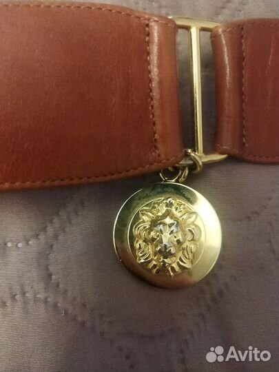 Ремень женский кожаный коричневый