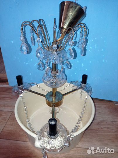Люстра хрустальная времён СССР винтаж