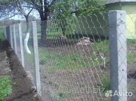 Забор из сетки рабицы.огорождение садов