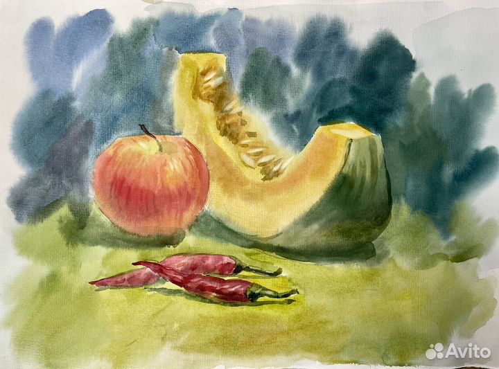 Картина живопись акварелью