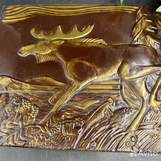 Панно Чеканка Картина лось Времён СССР