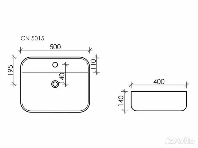 Раковина накладная Ceramica Nova Element CN5015