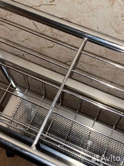 Этажерка металлическая на колесиках сборная